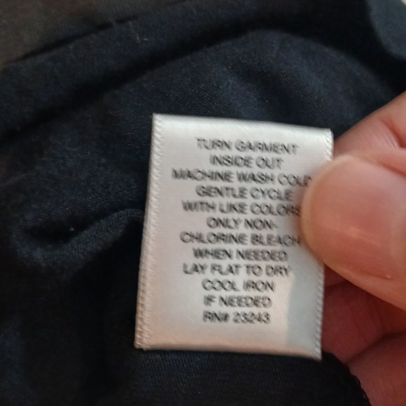 New York & Company L Black Draped Rosette Sleeveless Blouse Top Large Stretch - Picture 10 of 11